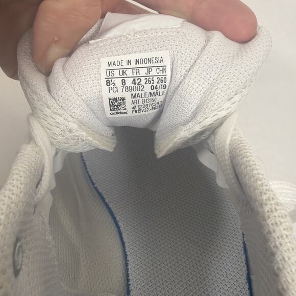 Adidas Flux Torsion All White Men 8 1/2 Athletic Comfort Gym Training Shoe - Picture 3 of 8